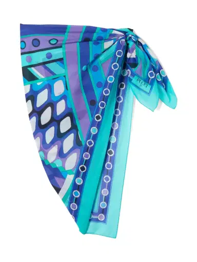 PUCCI Vivara Print Cotton Sarong | Thumbnail 1 PUCCI Vivara Print Cotton Sarong | Thumbnail 1