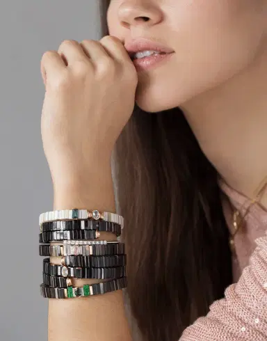 DANA REBECCA DESIGNS White Gold Ava Bea Diamond Flex Cuff | Thumbnail 3