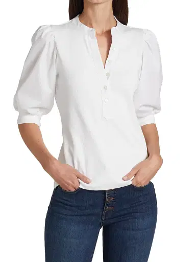 Veronica Beard Women's Coralee Puff-Sleeve Top | Thumbnail 3 Veronica Beard Women's Coralee Puff-Sleeve Top | Thumbnail 3