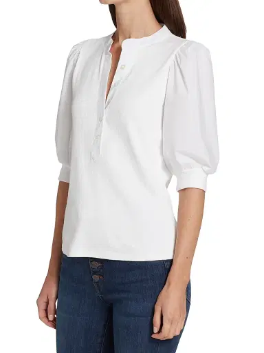 Veronica Beard Women's Coralee Puff-Sleeve Top | Thumbnail 4 Veronica Beard Women's Coralee Puff-Sleeve Top | Thumbnail 4