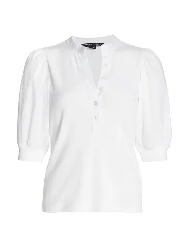Veronica Beard Women's Coralee Puff-Sleeve Top | Thumbnail 1 Veronica Beard Women's Coralee Puff-Sleeve Top | Thumbnail 1