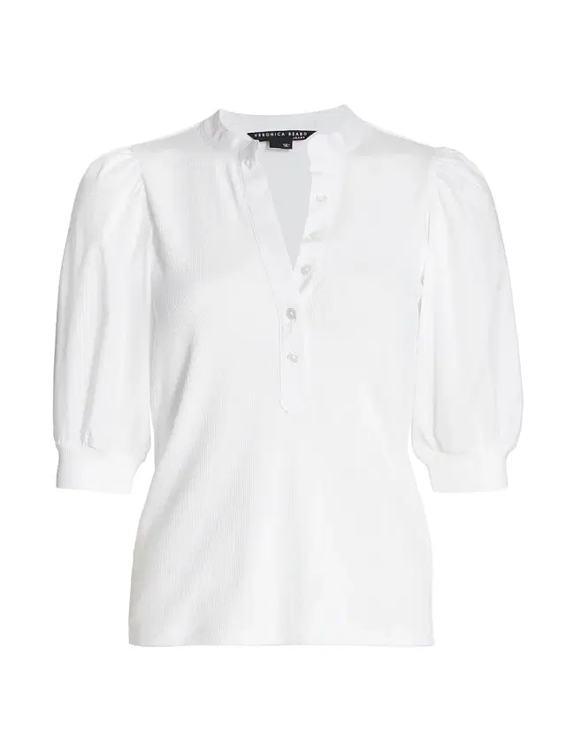 Women's Coralee Puff-Sleeve Top - White
