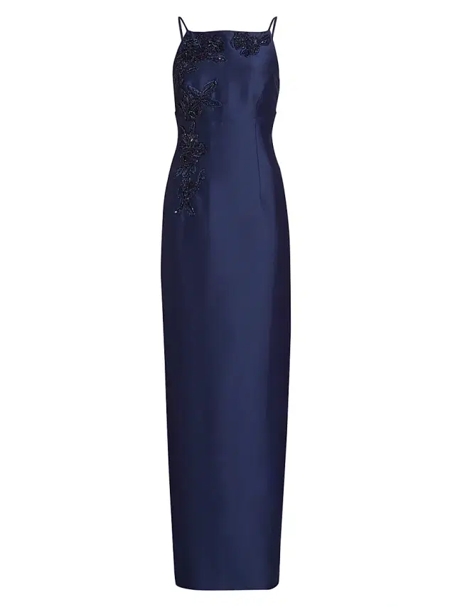 SACHIN BABI Women's Pryce Embellished Mikado Column Gown - Night Sky