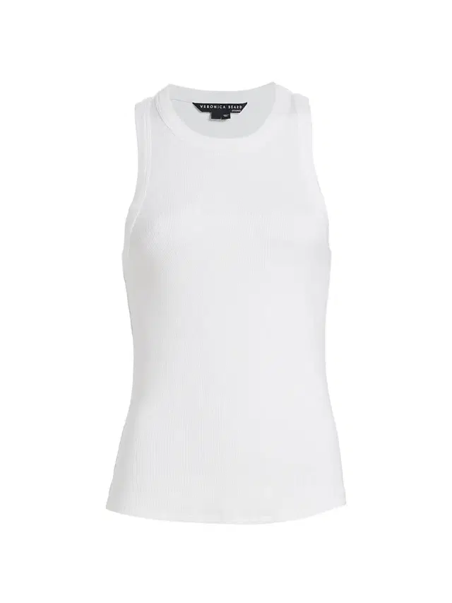 Veronica Beard Women's Jordyn Stretch-Cotton Tank Top - White