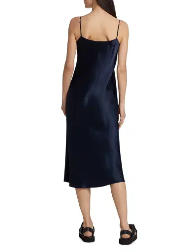 Vince Women's Satin Slip Dress - Coastal Blue - Size Large | Thumbnail 7