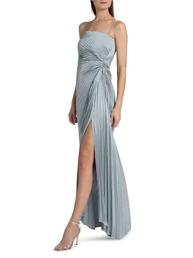 A.L.C. Women's Layla Strapless Pleated Gown - Steel Blue | Thumbnail 2 A.L.C. Women's Layla Strapless Pleated Gown - Steel Blue | Thumbnail 2