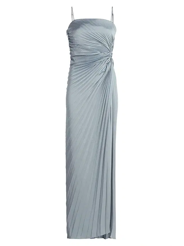 A.L.C. Women's Layla Strapless Pleated Gown - Steel Blue