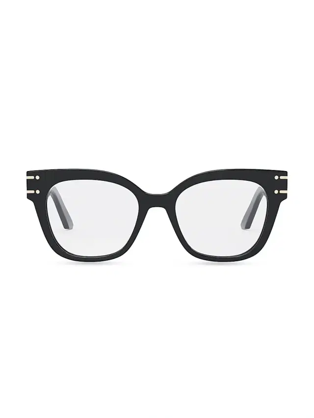Dior Women's SignatureO 51MM Butterfly Optical Glasses - Shiny Black