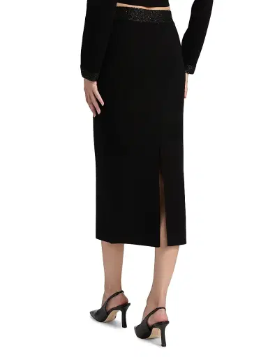 A.L.C. Women's Jane Contrast-Waist Pencil Skirt - Black | Thumbnail 5