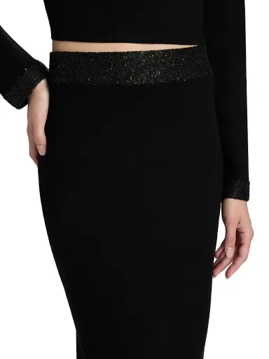A.L.C. Women's Jane Contrast-Waist Pencil Skirt - Black | Thumbnail 6