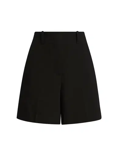 A.L.C. Women's Louis Linen-Blend Shorts - Black - Size 14 | Thumbnail 1
