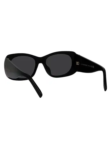 Givenchy Women's Bold 53MM Geometric Sunglasses - Shiny Black Smoke | Thumbnail 4 Givenchy Women's Bold 53MM Geometric Sunglasses - Shiny Black Smoke | Thumbnail 4