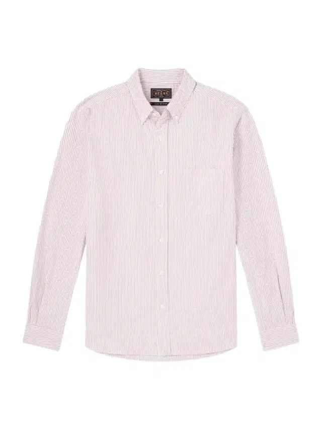 Beams Plus Button-Down Collar Striped Cotton Shirt