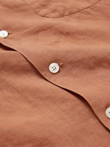 Hartford Palmito Mc Convertible-Collar Linen Shirt | Thumbnail 4