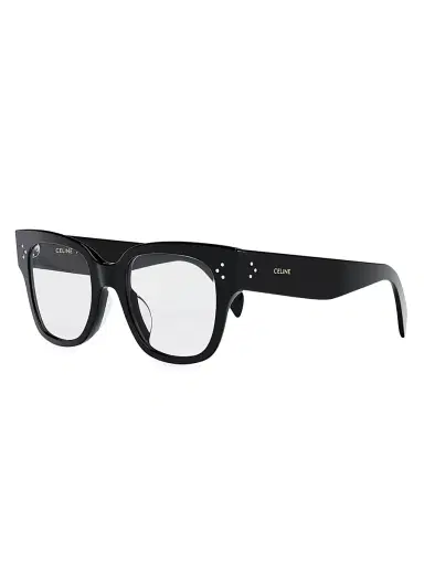 Celine Women's Bold 3 Dots 52MM Rectangular Eyeglasses - Shiny Black | Thumbnail 2