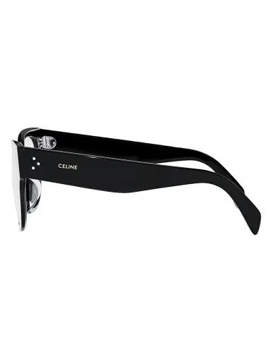Celine Women's Bold 3 Dots 52MM Rectangular Eyeglasses - Shiny Black | Thumbnail 4