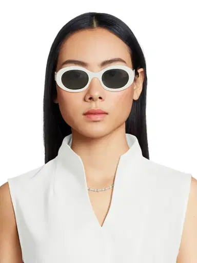 CELINE Women's Triomphe 52MM Oval Sunglasses -  Smoke | Thumbnail 2