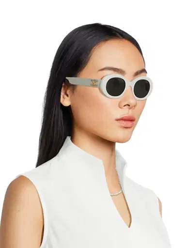 CELINE Women's Triomphe 52MM Oval Sunglasses -  Smoke | Thumbnail 3