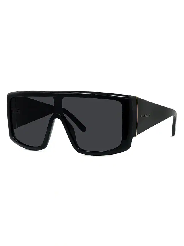 Women's Square Mask Sunglasses - Black