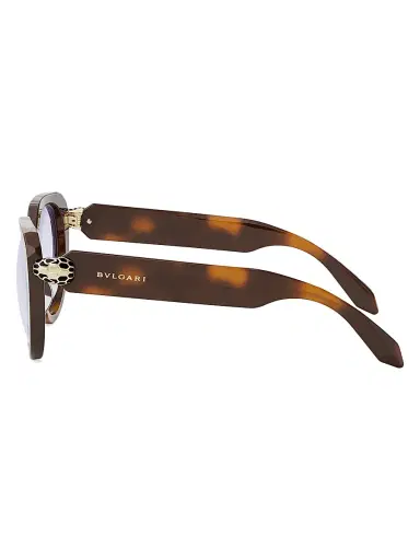 BVLGARI Women's Serpenti 51MM Cat-Eye Blue Block Glasses - Blonde Havana Lavender | Thumbnail 3 BVLGARI Women's Serpenti 51MM Cat-Eye Blue Block Glasses - Blonde Havana Lavender | Thumbnail 3
