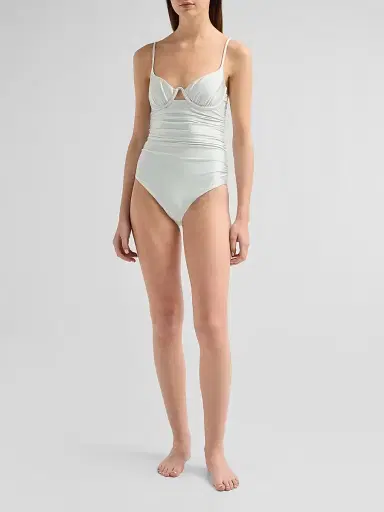 Simkhai Women's Laine Ruched One-Piece Swimsuit - Mint - Size XS | Thumbnail 2