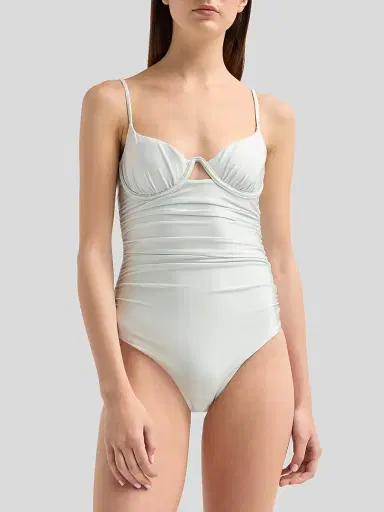 Simkhai Women's Laine Ruched One-Piece Swimsuit - Mint - Size XS | Thumbnail 5