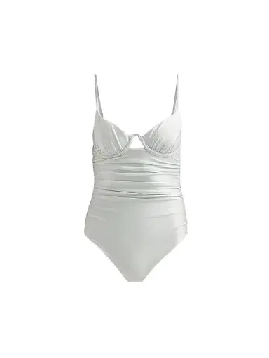Simkhai Women's Laine Ruched One-Piece Swimsuit - Mint - Size XS | Thumbnail 1