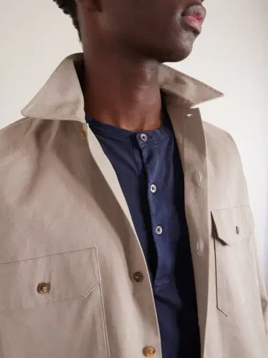 Hartford Garment-Dyed Lyocell and Cotton-Blend Jersey Henley Shirt | Thumbnail 5
