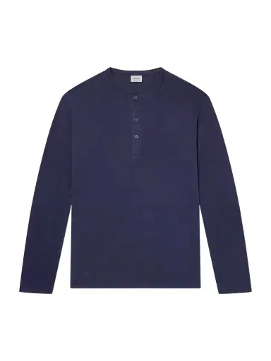 Hartford Garment-Dyed Lyocell and Cotton-Blend Jersey Henley Shirt | Thumbnail 1