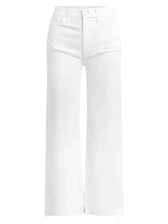 Women's Blake Wide-Leg Raw-Hem Denim Pants - White