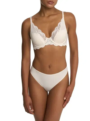 Natori Women's Persuasion Lace Convertible Plunge T Shirt Bra - Ivory - Size 38C | Thumbnail 7