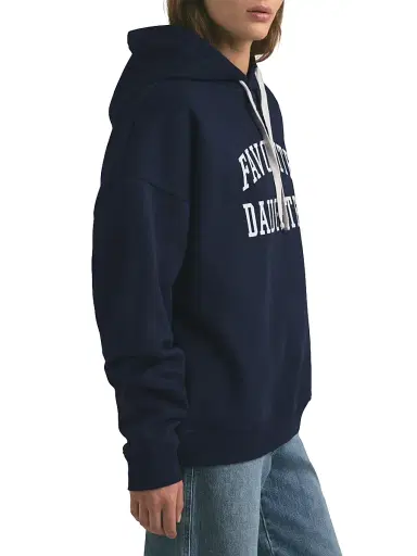 Favorite Daughter Women's The Collegiate Logo Hoodie - Navy - Size XS | Thumbnail 5