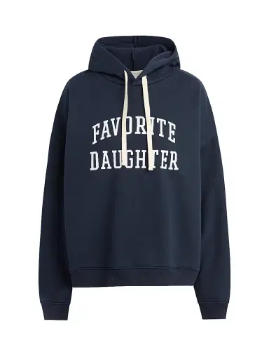 Favorite Daughter Women's The Collegiate Logo Hoodie - Navy - Size XS | Thumbnail 1