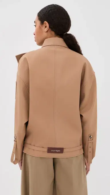Courrèges Oblique Short Trench Jacket Fauve | Thumbnail 3
