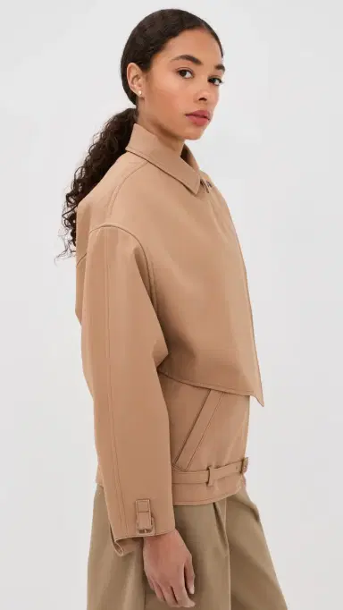 Courrèges Oblique Short Trench Jacket Fauve | Thumbnail 4