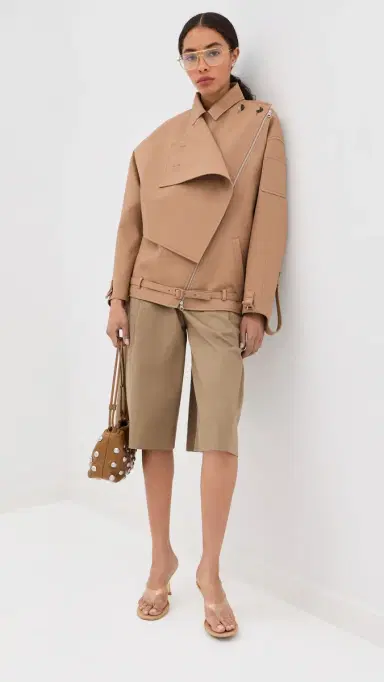 Courrèges Oblique Short Trench Jacket Fauve | Thumbnail 5