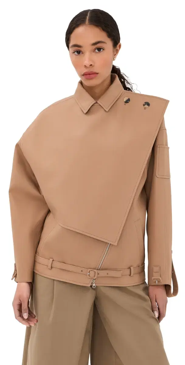 Courrèges Oblique Short Trench Jacket Fauve