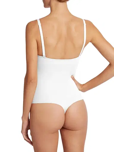 Wolford Women's Mat de Luxe Thong Bodysuit - White - Size Medium | Thumbnail 3