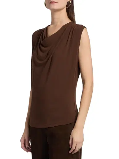 Vince Women's Draped Cowlneck Sleeveless Top | Thumbnail 4