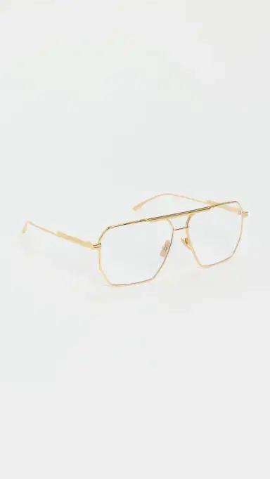 Bottega Veneta Aviator Sunglasses Gold/Transparent One Size | Thumbnail 4 Bottega Veneta Aviator Sunglasses Gold/Transparent One Size | Thumbnail 4