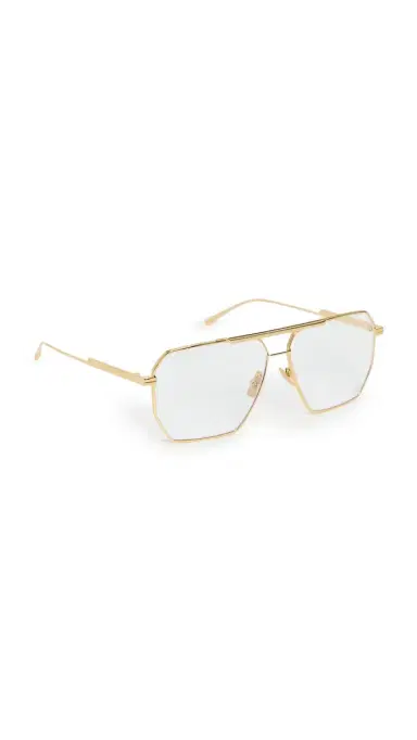 Bottega Veneta Aviator Sunglasses Gold/Transparent One Size | Thumbnail 6 Bottega Veneta Aviator Sunglasses Gold/Transparent One Size | Thumbnail 6