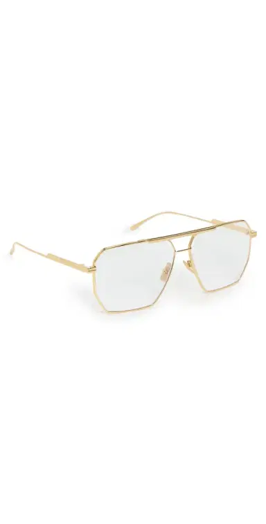 Bottega Veneta Aviator Sunglasses Gold/Transparent One Size | Thumbnail 1 Bottega Veneta Aviator Sunglasses Gold/Transparent One Size | Thumbnail 1