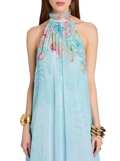 Retrofête Women's Francy Floral Maxi Dress - Bleu Fleur Tropicale - Size Large | Thumbnail 6 Retrofête Women's Francy Floral Maxi Dress - Bleu Fleur Tropicale - Size Large | Thumbnail 6