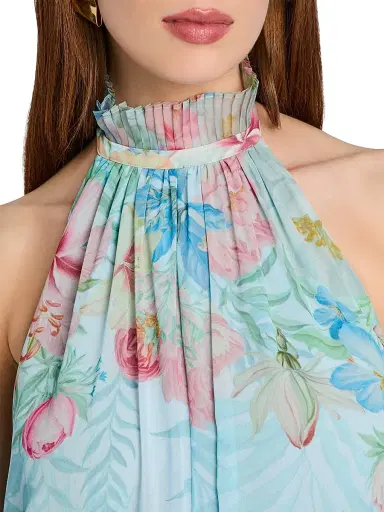Retrofête Women's Francy Floral Maxi Dress - Bleu Fleur Tropicale - Size Large | Thumbnail 7 Retrofête Women's Francy Floral Maxi Dress - Bleu Fleur Tropicale - Size Large | Thumbnail 7