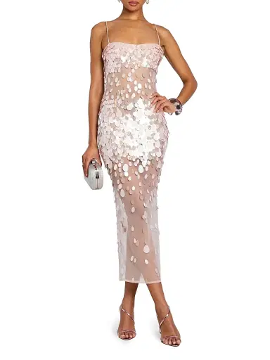 Retrofête Women's Mischa Sequined Sheath Cocktail Dress - Pink - Size Large | Thumbnail 2 Retrofête Women's Mischa Sequined Sheath Cocktail Dress - Pink - Size Large | Thumbnail 2