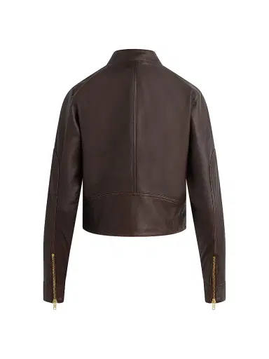 Hudson Jeans Women's Leather Moto Jacket | Thumbnail 3 Hudson Jeans Women's Leather Moto Jacket | Thumbnail 3