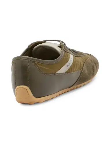 Alexander McQueen Men's Boxe Suede & Nylon Low-Top Sneakers - Green Olive - Size 13 | Thumbnail 3 Alexander McQueen Men's Boxe Suede & Nylon Low-Top Sneakers - Green Olive - Size 13 | Thumbnail 3