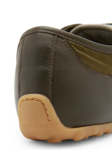 Alexander McQueen Men's Boxe Suede & Nylon Low-Top Sneakers - Green Olive - Size 13 | Thumbnail 6 Alexander McQueen Men's Boxe Suede & Nylon Low-Top Sneakers - Green Olive - Size 13 | Thumbnail 6