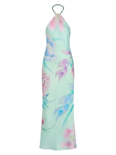 Retrofête Women's Anat Floral Halter Maxi Dress | Thumbnail 1 Retrofête Women's Anat Floral Halter Maxi Dress | Thumbnail 1