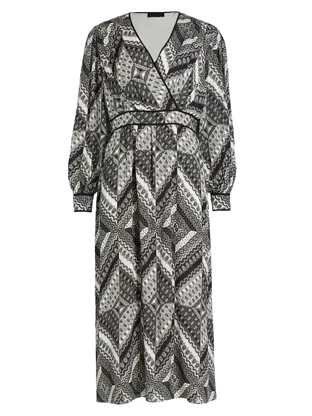 Elie Tahari Women's The Caelan Printed Silk Midi-Dress - Enigma Print